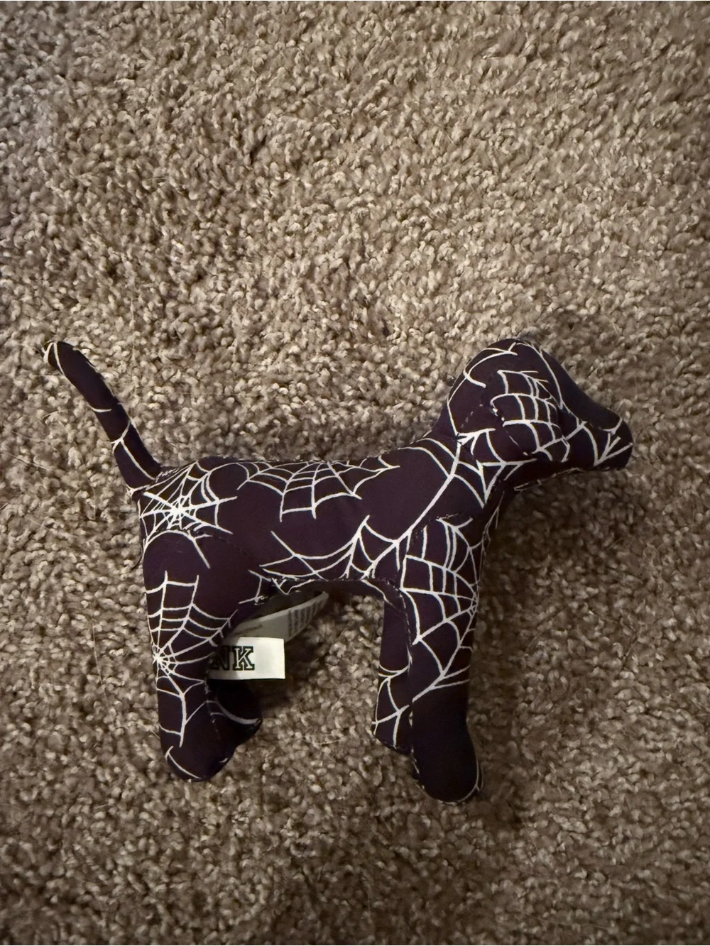 PINK Victoria's Secret Purple Spiderweb 'BOO!' Dog Plush - Picture 2 of 2